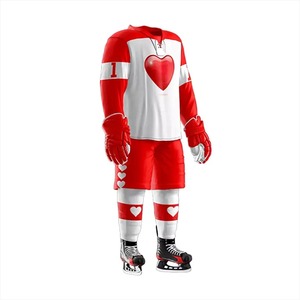 Uniformes de Hockey sobre Hielo de Tela Transpirable Hechos a Medida de Alta Calidad, Uniformes Deportivos de Buena Calidad con Diseño de Sublimación de Nombre de Equipo OEM - Product Image 5