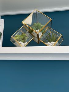 Verre transparent, bordure en laiton, 1 pièce - Product Image 6