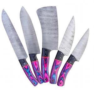 Ensemble d'outils de cuisine professionnels en acier à motifs, 5 pièces, collection de présentation haut de gamme - Product Image 6