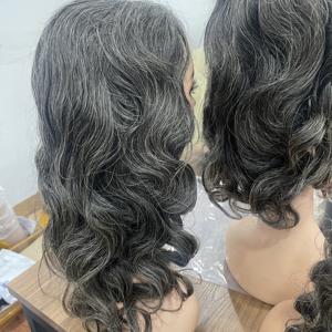 Pelucas de cabello humano de la mejor calidad con ondas suaves, peluca de cabello gris, extensión de cabello vietnamita con cierre de encaje, color liso. - Product Image 4