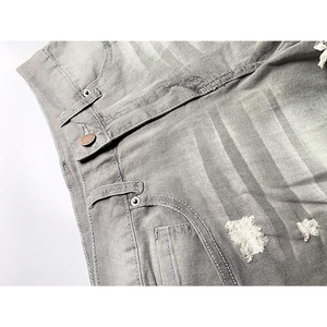 Slashed Back Pocket Distressed Denim Shorts Women High <b>Waist</b> Ripped Raw Hem Summer Detailed <b>Jean</b> Bottoms - Product Image 6