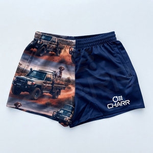 Kids Dogs Highland pig Footy Shorts Custom Zippered Pockets Footy Shorts <b>Farm</b> Harvest Footy Shorts Australia - Product Image 2