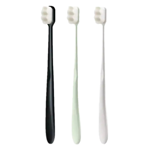 Sb Tech Adult <b>Toothbrush</b> Set with Silicone Brush <b>Heads</b> Soft Bristles Plastic Handle Ergonomic Design for Home & Commercial Use - Product Image 1