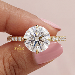 Brilliant Cut Lab Grown Diamond 1 CT VVS2 Clarity Engagement <b>Ring</b> 925 <b>Silver</b> Claw Setting <b>Solitaire</b> Wedding Band Trendy Gift - Product Image 1