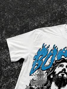 T-shirt surdimensionné imprimé avec un motif personnalisé pour hommes, broderie de logo 3D DTG, 100% coton, vêtements hip-hop, t-shirts pour hommes - Product Image 5