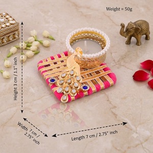Support décoratif en laiton pour bougie chauffe-plat, motif paon perlé, décoration de table pour le festival Diwali, fait main, écologique, pour la maison - Product Image 5