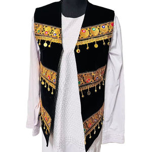 Robe afghane moderne grise pour homme, en coton brodé, Perahan Tunban, tenue islamique pashtun, robe afghane traditionnelle pour homme, vente en gros - Product Image 4