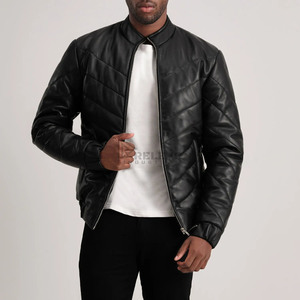 แจ็คเก็ตหนังแท้ผู้ชายแบบปรับแต่งได้ แฟชั่นหนังระดับไฮเอนด์ ขายส่ง B2B - Product Image 1