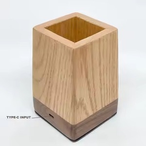 Modern Design New Wooden Polygon Pen Holder Carved Minimalist Storage Organizer for <b>Desk</b> Office Use Pen And Pencil Holder Box - Product Image 6
