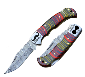 Handmade EDC Multi-Purpose Outdoor Camping Carry Pocket Folding Knife Custom Logo/Private Label Hunting Wholesale Bulk USA - Product Image 1