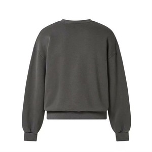 Sweat-shirt unisexe surdimensionné personnalisé à col rond, manches classiques, couleur unie, pull décontracté en molleton bouclette, vêtement d'automne, OEM ODM - Product Image 2