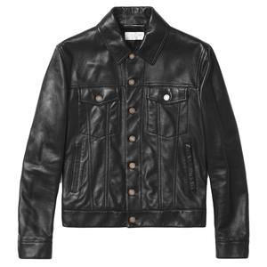 Chaquetas de Cuero con Logotipo Personalizado de Alta Calidad para Hombre, Color Sólido, Nuevo Estilo, Ropa Exterior de Moda de Alta Calidad - Product Image 1