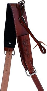 Juego completo de cinchas de cuero occidental para caballo: cincha trasera, cincha de flanco, cincha de silla de montar, y accesorios de equitación. Como se muestra. - Product Image 6
