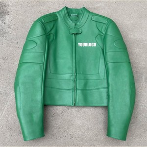Chaqueta de Cuero Genuino para Hombre, Estilo Urbano, Venta al Por Mayor, Logotipo Personalizado, Abrigo de Moda Premium, Fabricante OEM ODM, Mejor Precio - Product Image 1