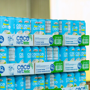 น้ำมะพร้าวขายดีที่สุด ขนาด 500 มล. น้ำมะพร้าวกระป๋องพร้อมเนื้อมะพร้าว เครื่องดื่มอ่อนโยน ผู้ผลิตเครื่องดื่ม NAWON รับผลิตแบบ OEM เวียดนาม ฮาลาล - Product Image 5