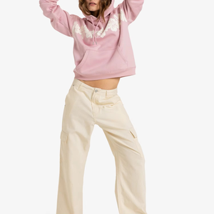 Sudadera con Capucha Rosa para Mujer, Estampado Floral, Felpa, Corte Regular, Informal, para Primavera - Product Image 6