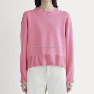 Wholesale New Custom Design Casual Coarse Wool Solid Color Plane Knit Standard Winter Sweater <b>Cardigan</b> Women Product - Product Image 4