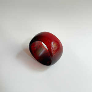 Brazalete de resina roja hecho a mano, joyería de moda, brazalete de muñeca para mujer, brazalete ancho grueso, pulsera de disfraz, regalo para ella - Product Image 3