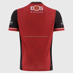 Camiseta de fútbol Premium GAA 100% poliéster alto rendimiento diseño sólido manga corta jugadores conjunto frontal servicio OEM ropa de fútbol - Product Image 2
