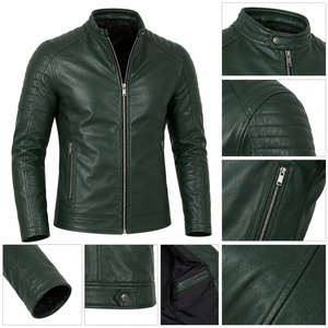 Chaqueta de cuero duradera para hombre con comodidad premium, detalles elegantes, un acabado refinado y un atractivo de moda atemporal para uso casual. - Product Image 6