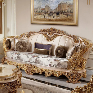 Ensemble de canapés traditionnels de luxe en teck massif artisanal Virelora, meubles élégants pour salon, mobilier d'intérieur haut de gamme - Product Image 5