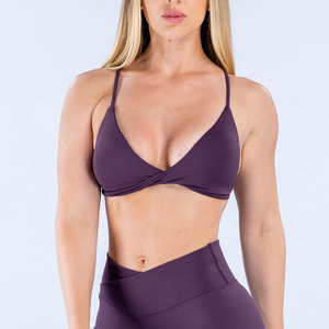Sujetador Deportivo Transpirable OEM con Escote Profundo en V para Mujer, Ropa Deportiva Informal para Exteriores, de Alta Resistencia, sin Espalda, Color Sólido, Ecológico - Product Image 5