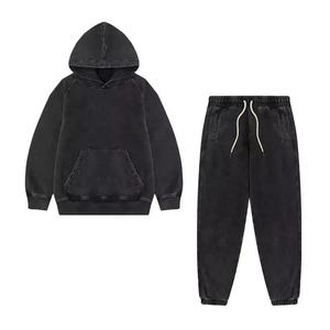 Conjunto Deportivo de Algodón para Mujer con Efecto Ácido, Sudadera con Capucha, Ropa Deportiva, Sudadera Oversize, Estilo Urbano - Product Image 1