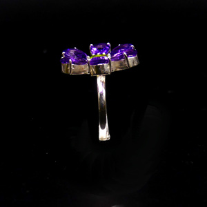 Wedding Wear 925 Sterling Silver <b>Peridot</b> Amethyst Gemstone Silver Plated Jewelry Women Wear Fashionable Classic <b>Ring</b> - Product Image 4