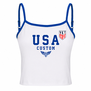 Camiseta Deportiva Casual Transpirable con Cuello en V Roja y Blanca para Mujer, Personalizada de Canadá - Product Image 5