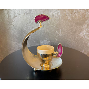 Elegant look Metal Tea Coffee <b>Cup</b> and <b>Saucer</b> in Brass Gold Finished Best Quality Tabletop Serving Tea <b>Cup</b> and <b>Saucer</b> - Product Image 6