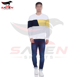 Wholesale <b>Plain</b> Men <b>Sweatshirt</b> Custom Logo Blank Loose Fit Crew Neck Heavy Weight Fleece Pullover <b>Sweatshirt</b> For Men - Product Image 2
