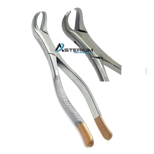 Pinzas Profesionales para Extracción Dental, Estilo Físico, Quirúrgicas Orales Atraumáticas, Instrumento de Acero Inoxidable con Mango Dorado - Product Image 1