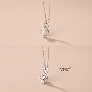 Collar de Plata de Ley Nalan S925 con Cristal Negro y Perla, Estilo Ins, Temperamento, Personalidad, Cadena para Clavícula, Moda Femenina, Colgante - Product Image 4