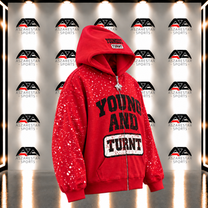 Sudadera con capucha y cremallera para hombre, diseño gráfico personalizado, estampado digital de invierno, estilo oversize, streetwear desgastado, diseño con salpicaduras de pintura - Product Image 6