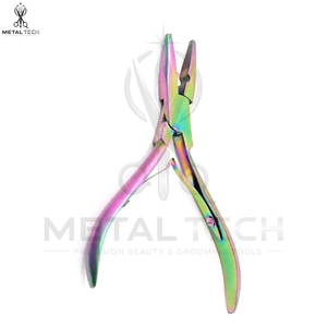 Pince à extensions capillaires durable, multicolore, de bonne qualité, à double ressort, en acier inoxydable, avec perles micro-liens, design unique - Product Image 2