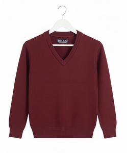 Pull d'uniforme scolaire pour enfants, pull à manches longues et col en v, confortable, chaud, durable, tricot décontracté, vêtements d'école - Product Image 3