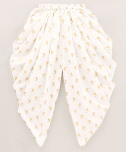 เสื้อทวิชาแบบทอไม่มีแขนพร้อมลายพิมพ์ดอติ-ลาเวนเดอร์และสีขาวนวล - Product Image 3