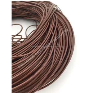 Cordón de cuero marrón medio de 1,0mm Premium para pulseras de joyería hechas a mano, collares y accesorios - Product Image 2