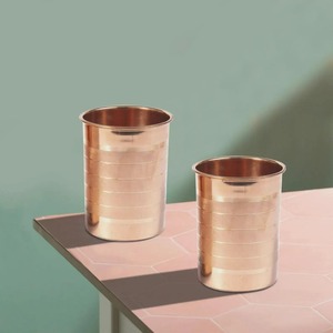 Verre à eau en cuivre couleur acajou, finition solide, couleur riche, vente en gros - Product Image 3