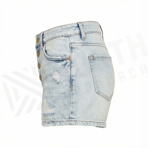 Chaquetas Vaqueras de Algodón Ajustadas para Mujer, Camisas de Mezclilla de Manga Corta, Tops Personalizados, Ropa Casual Urbana para Dama - Product Image 3