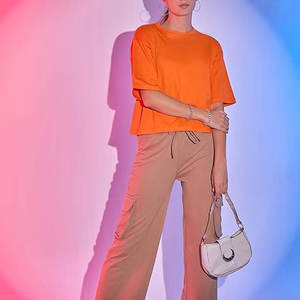 T-shirt ample pour femme, style streetwear, été, 100% coton, léger, séchage rapide, confortable, vêtement décontracté - Product Image 2