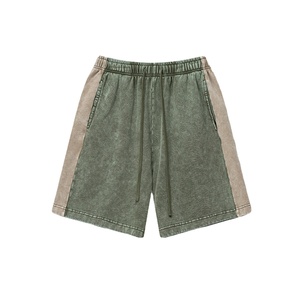 Shorts Cargo Homme Personnalisés d'Été 5 Pouces, Style Rétro avec Patchs de Couleurs et Cordon de Serrage en Tissu Éponge – Nouveauté Tendance - Product Image 1