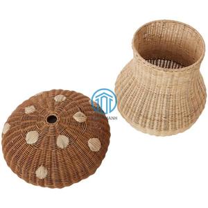 Natural Handmade Rattan Mushroom Basket Kids Toy Storage Basket Woven Nursery Organizer Boho Home Decor Montessori Storage - Product Image 2