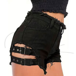 Shorts en jean pour femmes sur mesure en gros – Taille basse, haute qualité, très tendance - Product Image 4