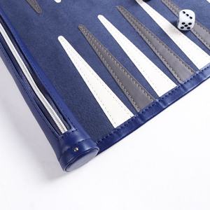Juego de Backgammon Portátil Enrollable de Cuero Sintético Ecológico y Duradero con Bolsillo con Cierre para Viajes al Aire Libre, Juego de Backgammon Plegable - Product Image 5