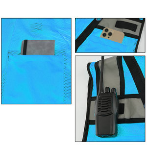 Chaleco de Seguridad Reflectante para Hombre, Alta Visibilidad, Bolsillos Amplios, Impermeable, para Trabajo y Construcción, Etiqueta Personalizada - Product Image 3