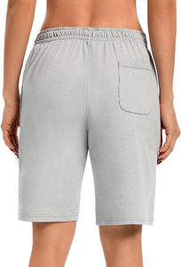 Shorts décontractés en coton pour hommes, taille élastique avec cordon de serrage, shorts d'été, logo personnalisé, marque privée, fournisseur en gros - Product Image 3