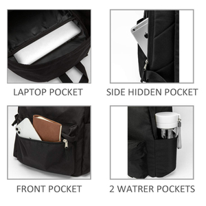 Sac d'école de grande capacité pour l'université et le lycée, personnalisé, tendance, élégant, en polyester - Product Image 3