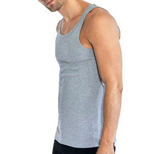 Débardeurs sans couture en coton mélangé spandex tricoté de haute qualité pour hommes Fournisseur de vêtements personnalisé OEM à bas quantité minimale de commande de BD - Product Image 3