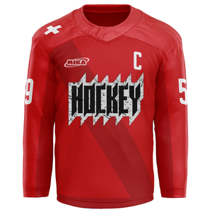Último Diseño de Jersey de Hockey sobre Hielo Sublimado, Uniforme de Hockey Personalizado en Blanco para Unisex - Product Image 1